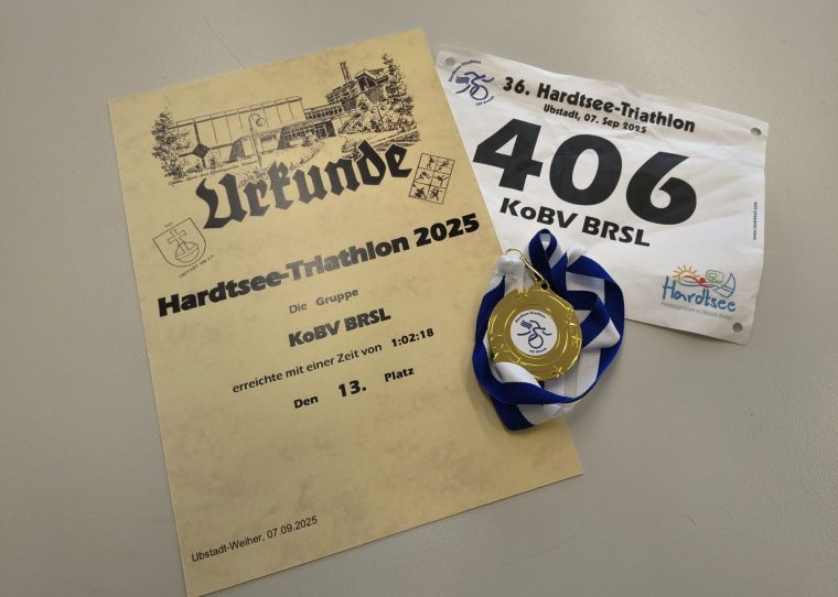 Teamgeist, Ausdauer und Inklusion: KoBV Bruchsal erfolgreich beim Hardtsee Triathlon in Weiher Teamgeist, Ausdauer und Inklusion: KoBV Bruchsal erfolgreich beim Hardtsee Triathlon in Weiher